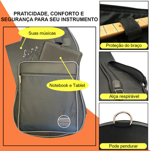 Bag Capa Para Guitarra - Super Luxo Ch200 - Alcochoado