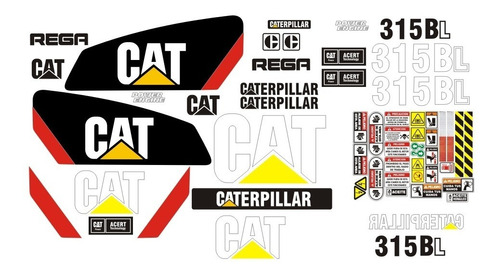 Calcomanías Para Excavadora Caterpillar 315bl Opción 3