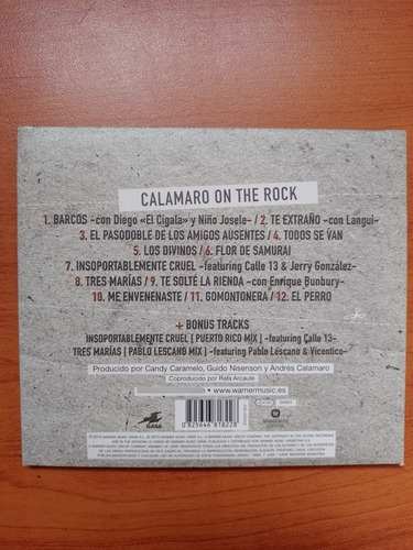 Andrés Calamaro On The Rock Cd La Plata