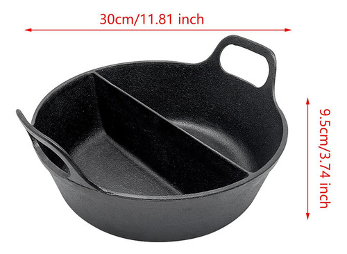 Para Olla Caliente Dividida De Dos , Resistente, Apta Para