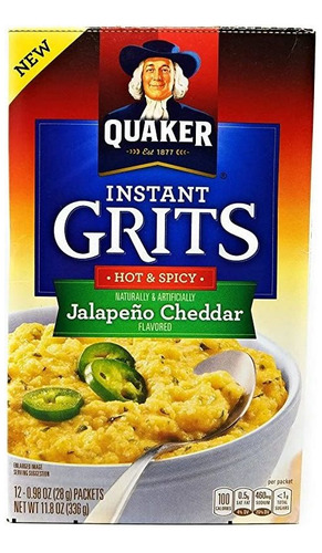         Quaker Grits Instantáneo Jalapeno Cheddar Sabor 12.