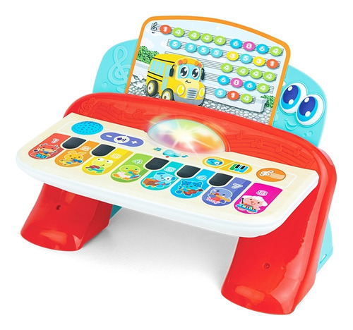 Piano Baby Master Con Luz Y Sonido Winfun 230801 Color Rojo