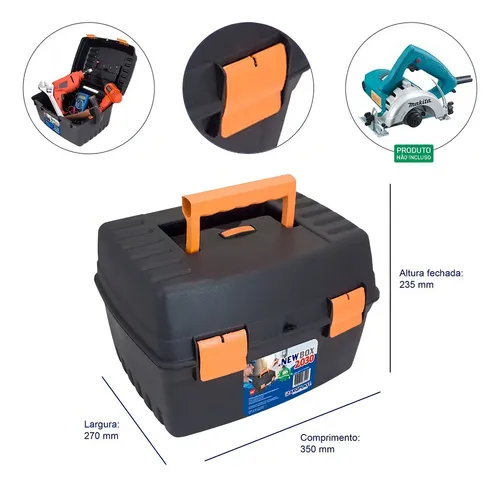 Maleta Plástica Serra Mármore 14'' Arqplast Modelo 2030