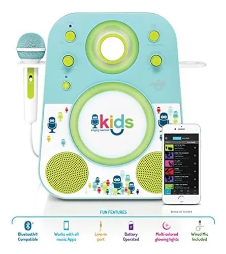 Singing Machine Kids Smk250bg Altavoz Para Cantar Junto Con