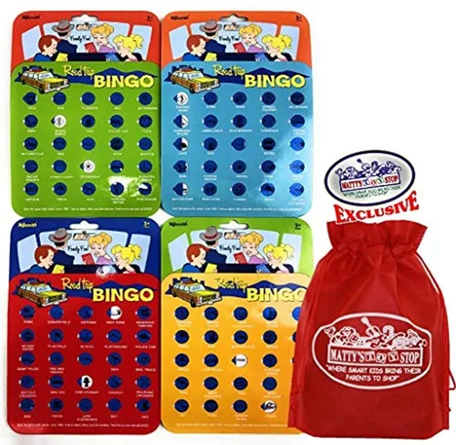 Viaje Por Carretera Tarjetas De Bingo Azul Rojo Del Paq...