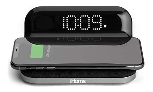 Reloj Despertador Digital Compacto Con Carga Inalámbrica Usb