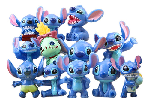 Figuras Miniatura Stitch Disney Juguete De Colección 12 Pcs