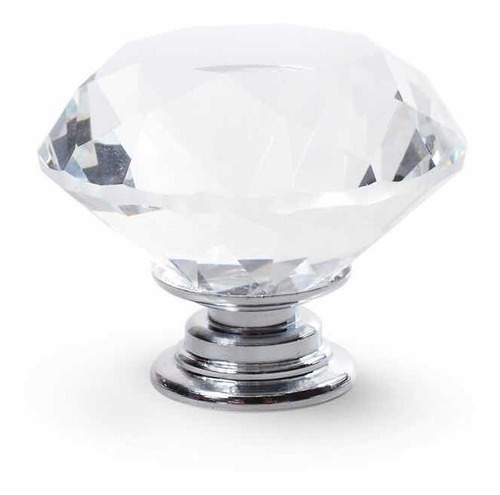 Tirador Cristal Diamante Con Tornillo 