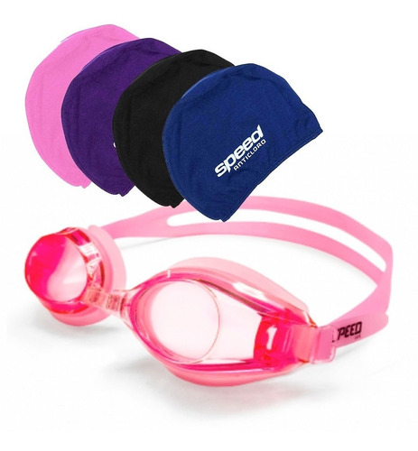 Combo Natacion Speed Adultos Gorra Natacion + Antiparras