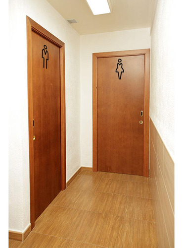 Letreros Wc Cuarto De Baño, Mxcpb-002, 2 Pares, 2.5x9.5x0.5c