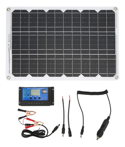 Kit Solar, Panel Monocristalino De 18 W, 18 V, 30 A, Doble U