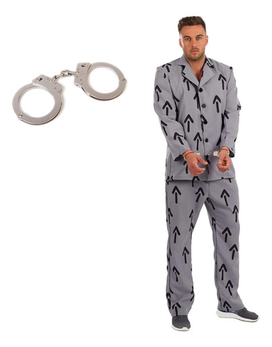 Fantasias De Prisioneiro Fun Shack Para Homens Grey Arrow C