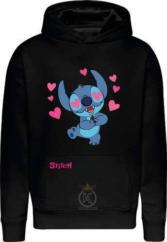 Poleron Stitch - Lilo & Stitch - Full Color - Amor - Estampaking