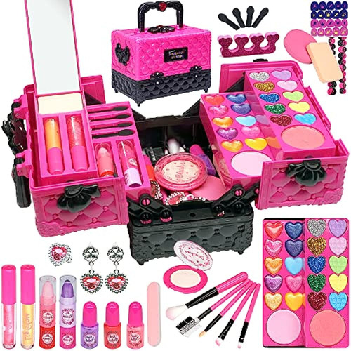 ~? Kit De Maquillaje Para Niños Para Niñas - 52 Pcs Maquilla