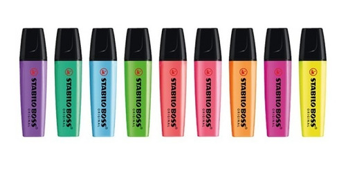 Resaltador Stabilo Boss X 9 Colores Fluo