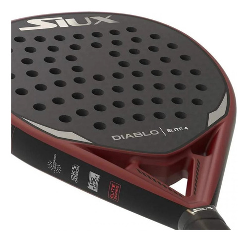 Paleta de padel Siux Diablo Elite 4 2025, cor preta