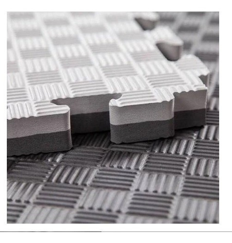 Imagen 2 de 8 de Pack 2un Tatami 100x100x2,5cmnegro/gris Despacho Gratis Stgo