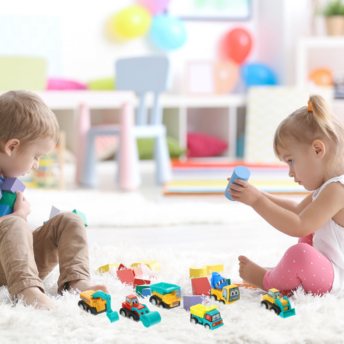 6 Pequeños Coches Retráctiles, Minicoches Retráctiles, Vehíc