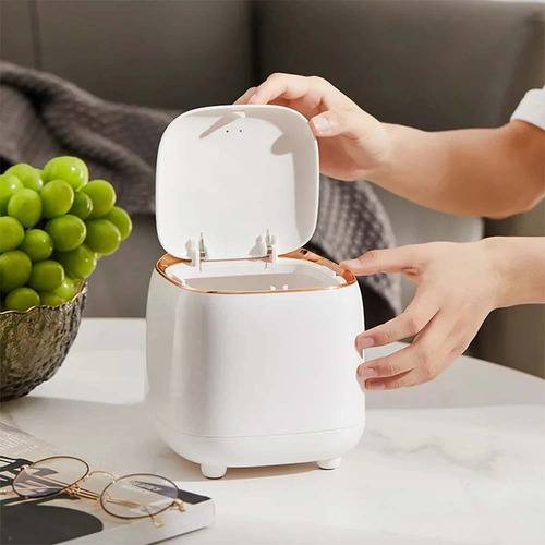 Cubo De Basura De Escritorio,ligero De Lujo, De Mesa De Café