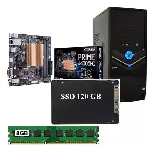 Pc Combo Actualizacion Asus Intel Dual Core 8gb Ssd 120