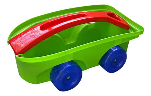 Carro Arrastre Carrito Juguete Playa 38x20cm + Pala + Juego