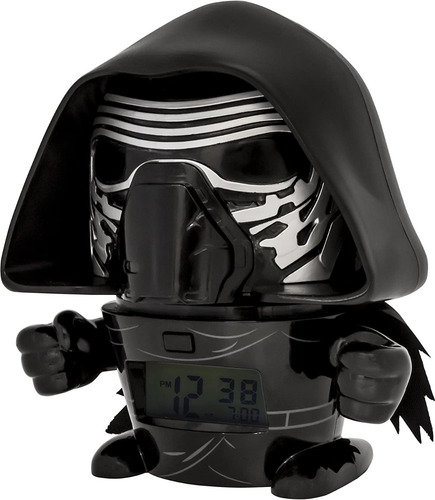Reloj Despertador Star Wars Kylo Ren 5.5 Con Luz 2021388 Bu Color Negro