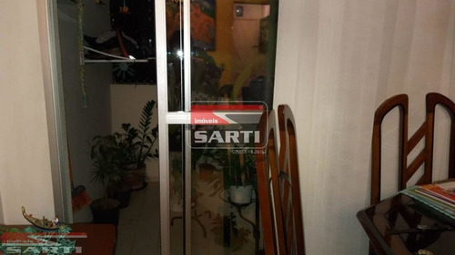 Imagem 3 de 15 de Com Sacada- Armários - 1 Vaga De Garagem - Vila Galvão - St14423