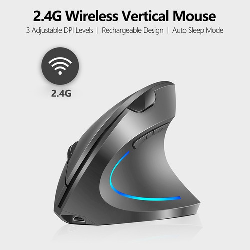 2.4 G Vertical Ratón Inalámbrico Recargable Vertical