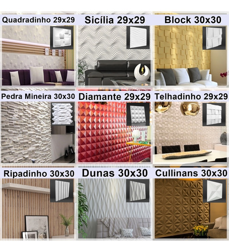 Formas Molde Gesso 3d Placas Cimenticia Parede Plástico Abs