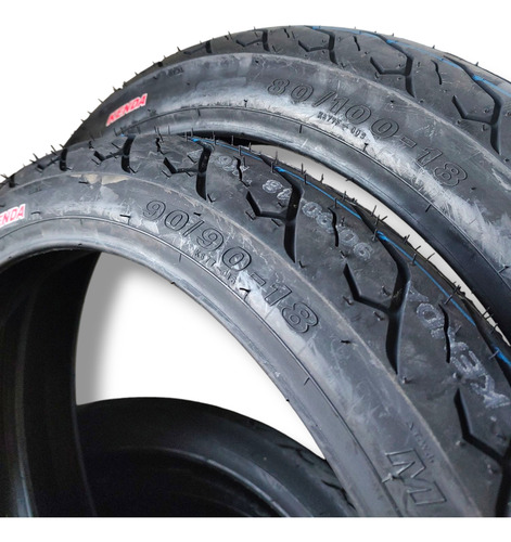 Pneu Kenda Thorax 80/100-18 + 90/90-18 Traseiro P 51