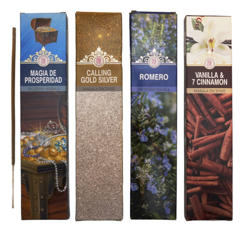Sahumerios Goloka Masala Flat X6 Unidades Fragancia Vainilla - Naranja