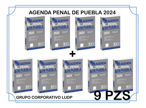 Agenda Penal De Puebla 2024 Isef ( 9 Piezas)