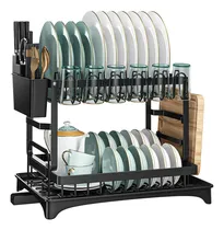 Comprar Secador Escurridor Loza Platos 2 Niveles Drenaje Automático
