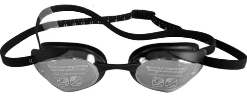 Óculos Natação Speedo Smart Adulto Antiembaçante Cor Preto/Fumê