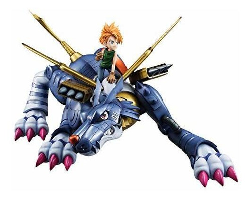 Estatua Pvc Digimon Metalgarurumon & Yamato.