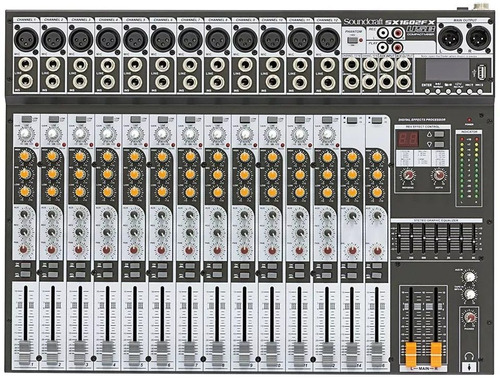 Mesa De Som Analógica Soundcraft Sx1602 Fx Usb 16 Canais