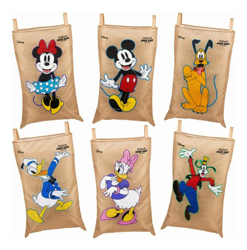 Gosports Disney Mickey And Friends Juego De 6 Bolsas Para