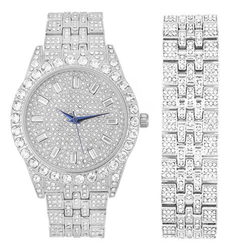 Charles Raymond Reloj Para Hombre Iced Rolly Hip Hop Pulsera