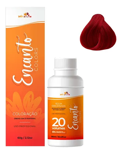 Kit Beleza Ruiva Encanto Colors 7.66 E Oxigenada 20vol 6%