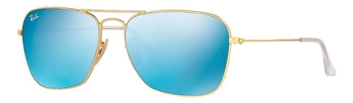 Ray Ban Rb3136 112/17 Caravan Azul Espejo Dorado Icon