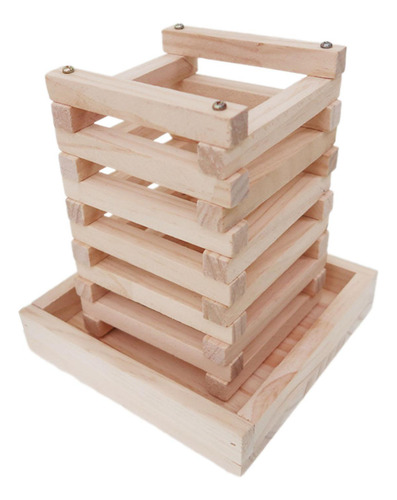 Alimentador De De Conejo De Madera, Contenedor De Plegable
