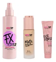 Comprar Base De Maquillaje Mate 12h + Face Primer + Fijador Fx Fixer