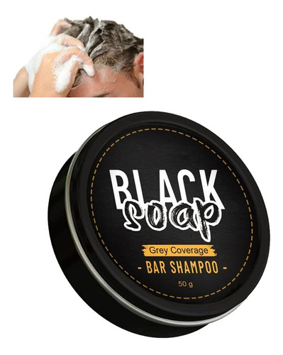 Black Hair Soap, Bars Of Compressed Soap To Darken The Hair