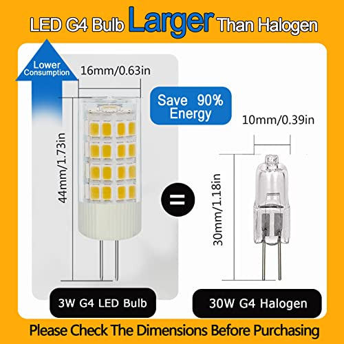 Bombilla Led G4 3w 12v Para Lmpara Halgena 20w-30w Jc, Luz C