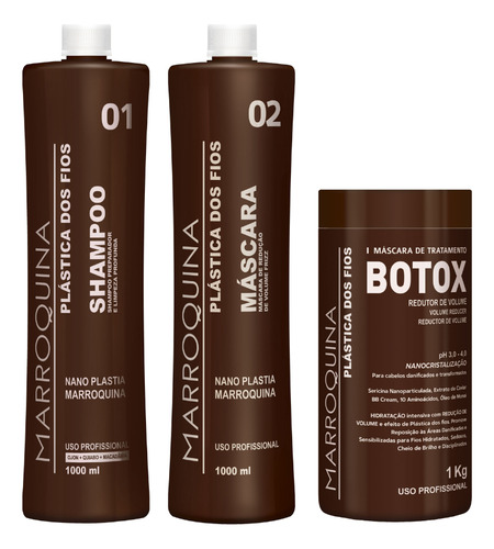 Plastica Escova Progressiva Marroquina 2 X 1l E Btox 1k