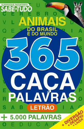 Almanaque Passatempos Sabe-tudo 365 Caça-palavras - Animais Do Brasil E Do Mundo, De A Line. On Line Editora, Capa Mole Em Português
