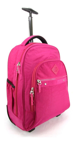 Mochila De Rodinha Sestini Crinkle Rolling 075500-08 Pink