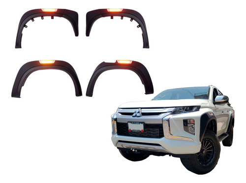 Extensiones Fangueras Con Led Mitsubishi L200 2019-2023