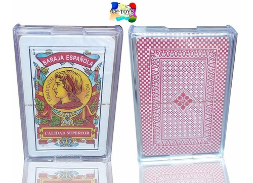 Set 12 Baraja Española Plastificada Washable Lavable Cf