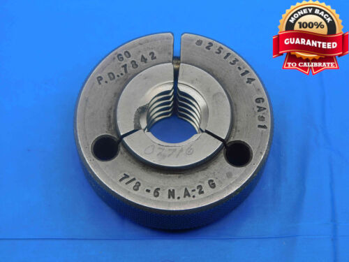 7/8 6 Na 2g Acme Thread Ring Gage .875 .8750 Go Only P.d Ddb